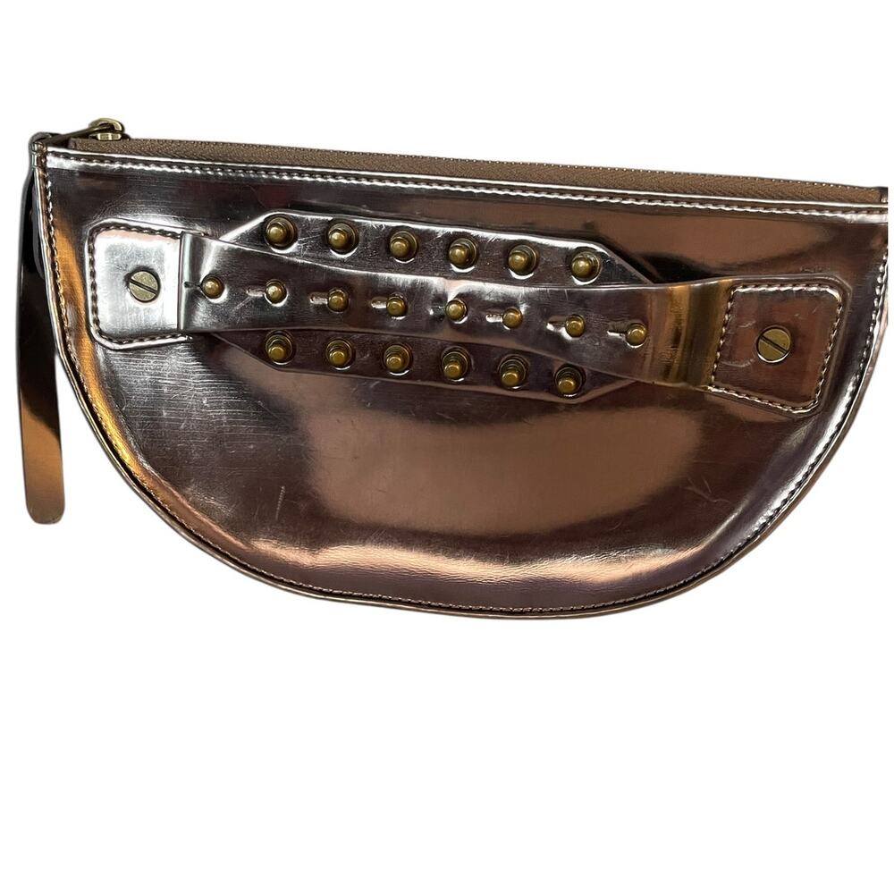 Alexander McQueen Metallic Silver Clutch